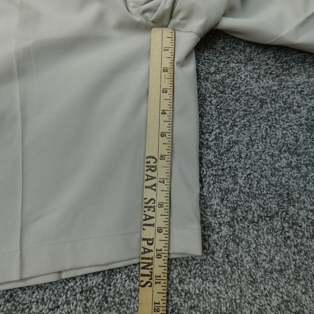 NEW Roundtree Yorke Shorts Mens 38 Beige Chino Flat Front Performance Stretch